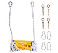 Generico Scala di Sicurezza Portatile per Vigili del Fuoco con moschettoni - Scala di Sicurezza per balconi e finestre, Scala di Fuga di Emergenza per la casa, Design Compatto e Leggero