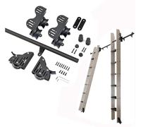 Generico Scala per Libreria Scorrevole Binario Sospeso 3.3ft-20ft Kit,Binario/Rotaia per Scala Mobile per Soppalco/Studio/Soggiorno(Senza Scala) (Size:10ft/300cm Track Kit)