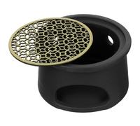 Generico Scalda Teiera in Ceramica Nero Grande Bruciatore per Cera Sciolta e Scaldacandele Tealight Base Riscaldante Decorativa per Uso Domestico e Preparazione Tè