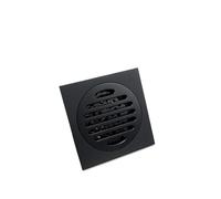 Generico Scarico a Pavimento Quadrato in Ottone Coperchio Valvola Antiodore for Sifone for Cucina Bagno Lavanderia Griglie for Rifiuti 100X100MM(Black B)
