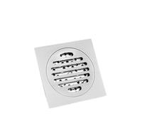 Generico Scarico a Pavimento Quadrato in Ottone Coperchio Valvola Antiodore for Sifone for Cucina Bagno Lavanderia Griglie for Rifiuti 100X100MM(Brushed B)