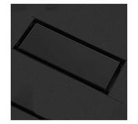 Generico Scarico Doccia a Pavimento Moderna Nero dell'Acciaio Inossidabile Bagno Piastrelle Invisibile Piazza Pest Control Deodorante Moda Bella Piano di Scarico(D)