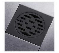Generico Scarico Doccia a Pavimento Moderna Nero dell'Acciaio Inossidabile Bagno Piastrelle Invisibile Piazza Pest Control Deodorante Moda Bella Piano di Scarico(A)