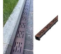 Generico Scarico per Canali Pesanti Kit con Griglia Metallica di Drenaggio dell'Acqua Esterno per Grondaie e Pavimenti Soluzione di Drenaggio Lineare,6pcs