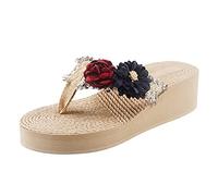 Generico Scarpe Antiscivolo Donna, Estive Con Punta Larga Morbide Piscina Pantofole Sandali Eleganti Infradito Aperte Ciabatte Comodi Anatomiche, Sandali Donna Estive Comode E Belle