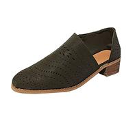 Generico Scarpe Aperte Donna Pianta Larga Sandali Eleganti Stivali Hollow Fuori Le Donne Ritaglio Singolo Heel Booties Caviglia Shoes Zipper Casual Women's Sandali Alti Donna (Army Green,39)