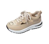 Generico Scarpe Basculanti Donna Sneakers Primavera Sneakers da Donna E Robuste,alla,Antiscivolo,Carine,in Rete,con Punta Rotonda E Suola Morbida,Adatte Sport Palestra Sneaker (Beige,43)
