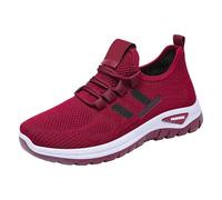 Generico Scarpe Bianche Donna Scarpe Primavera Donna Womens Shoes Ethnic Casual Arch Support Shoes Summer Fashion Hollow Breathable Flat Heel Soft Sole Casual Shoes Sneakers Sportive (Red, 37)