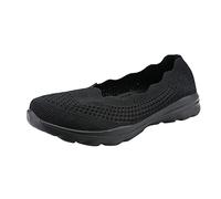 Generico Scarpe Camminata Donna Comode Running Respirabile Estate Donne Mesh Breathable Confortevole Leggero sulla Bocca Bassa Fitness Running Sneakers Scarpe da Passeggio Donna (Black,40)