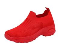 Generico Scarpe Comode Donna Primavera da Passeggio Comodi Scarpe Singole Comode,Estive,Nuove,per Libero,con Suola Spessa,Morbide,Traspiranti,in Rete,Dimagrante Donna (Red,39)
