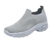 Generico Scarpe Comode Donna Primavera da Passeggio Comodi Scarpe Singole Comode,Estive,Nuove,per Libero,con Suola Spessa,Morbide,Traspiranti,in Rete,Dimagrante Donna (Grey,38)