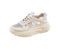 Generico Scarpe Comode Donna Scarpe da Ginnastica Sneakers Robuste per Donne E Ragazze,Estive da Passeggio con Suola Spessa 2 Pollici,Comode E Leggere Donna Sneakers (Khaki,39)