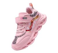 Generico Scarpe da Ginnastica Bambina,Sneaker Leggere Suola Spessa Antiscivolo Tinta Unita per Bambini con Strappi Regolabili Quotidiana attività all'aperto