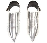 Generico Scarpe d'Armi per Cavalieri Medievali Larp Argento in Acciaio,Arte e Svago,Hobby e Arti Creative,Collezionismo,Armi da collezione-286238