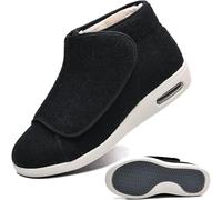 Generico Scarpe Diabetici Uomo Scarpes Ortopedica Edema Scarpe Gonfiabili Pollice Valgo Calzature Scarpe da Passeggio Pantofola Antipressione for Edema Fascite Plantare(Nero,43 EU)