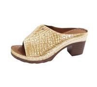 Generico Scarpe Donna con Tacco Largo Sandali Tacco Basso Europa E Stati Uniti Commercio Estero Grandi Dimensioni Una Parola Spessa Fondo Pantofole Bocca Di Ciabatte Donna Spiaggia Scarpe (Gold,38)