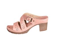 Generico Scarpe Donna Eleganti con Tacco Sandali Neri Largo Pantofole da Donna,Primavera Ed Estate,Nuove,Traspiranti,Leggere,con Fibbia A Una Parola,Alla,Ciabatte Ortopediche (Pink,42)