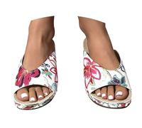 Generico Scarpe Donna Estive Comode Plateau Sandali Zeppa Sandali Estivi da Donna con Tacco A Spillo E Suola Spessa,con Una Sola Parola,Stile Pesce Bocca,Pantofole Tacco (Red,37)