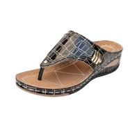 Generico Scarpe Donna Estive con Zeppa Estive Neri Comodi Women's Fashion Casual Summer Style Solid Color Fish Mouth Thick Bottom Slippers Sandali Donna con Zeppa Sandalo Sportivo (Black,39)