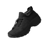 Generico Scarpe Donna Memory Foam Scarpe Ginnastica [Fashionable And Comfortable] Women's Soft Leather Flat Light Steps Elegant Walking Sneakers Running Ginnastica Donna Sportive Basse (Black,42)