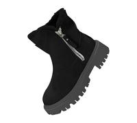 Generico Scarpe Invernale Donna Stivali Pianta Larga Donna Scarpe invernali comode in cotone antiscivolo per le donne stivali da neve Waetpoof Saldi Stivaletti Donna Stivali Polpaccio (Black, 37)