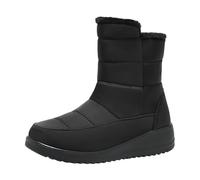 Generico Scarpe Invernali Donna Eleganti,Stivali Da Neve Caldi Foderati In Pile Scarpe Casual Da Esterno Per Il Comfort Nelle Giornate Fredde (Black 36)