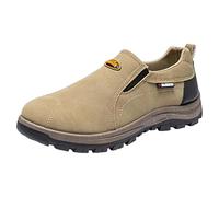 Generico Scarpe Inverno Uomo Scarpe Uomo Con Pelo Interno Fashion Summer And Autumn Casual Men Flat Lightweight Mesh Breathable Solid Color Stivali Uomo Gomma Scarpe Antinfortunistiche (Khaki, 43)