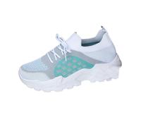 Generico Scarpe Memory Foam Donna Scarpe Running Sportive Casual Spesse,Sottili E Traspiranti,per Tutte Le Stagioni,in Rete Intrecciata,per Donna Sneakers Comode Casual (Green,43)
