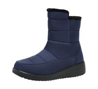 Generico Scarpe Neve Donna Impermeabili Antiscivolo,Stivali Da Neve Caldi Foderati In Pile Scarpe Casual Da Esterno Per Il Comfort Nelle Giornate Fredde (Blue 37)
