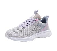 Generico Scarpe per Fascite Plantare Ginnastica Donna Scarpe da Ginnastica da Donna New Pattern Fashion Fondo Piatto Antiscivolo Comfort Stringate Sportive Sneakers (Purple,40)
