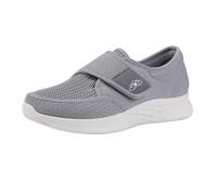 Generico Scarpe per Palestra Donna Scarpe Fitness da Passeggio Estive da Donna in Rete,Comode E Traspiranti,per Anziani,Vecchie in Tessuto,Passeggio (Grey,36)