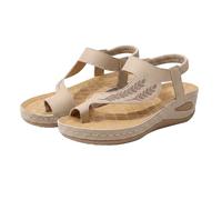 Generico Scarpe Sandali Donna Ortopediche, Zeppa Comoda con Pianta Larga, Plateau Tacchi Bassi, Modello Estivo per Uso Quotidiano, Passeggiate All'Aperto e Occasioni Informali per le gite fuori porta