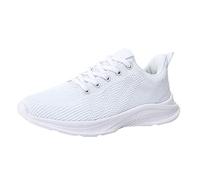 Generico Scarpe Sneakers Donna Bianche Scarpe Sneakers da Corsa da Donna Sportive Sportive con Lacci sul Davanti Bianche Corsa Sport Comode (White,38)