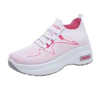 Generico Scarpe Sneakers Estive Antinfortunistiche Bianche Tinta Unita Mesh Traspirante Punta Stringata Bassa e Piatta Scarpe Estive Donna Sneakers Bianche (White, 39)