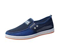Generico Scarpe Tennis Uomo Uomo Estive Pianta Larga Scarpe Scarpe Casual da Uomo alla per Tutte Le Stagioni, Suola Piatta Antiscivolo, Traspirante e Leggera, Scarpe Camminata Uomo Scarpe (Blue, 44)