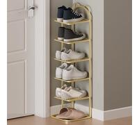 Generico Scarpiera a 6 Ripiani Color Oro: Elegante Soluzione salvaspazio per Ingresso e Soggiorno, Organizer per Scarpe a più Livelli, Elegante Soluzione di archiviazione per massimizzare Lo Spazio e