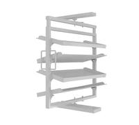 Generico Scarpiera Girevole A 360°, Scarpiera Estraibile Regolabile In Altezza, Scaffale Verticale Impilabile A 3-12 Livelli, Risparmia Spazio(White,4 tier)