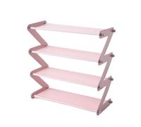 Generico Scarpiera pieghevole for riporre le scarpe sulla soglia della porta, for uso domestico, dormitorio for studenti, semplice, multistrato, salvaspazio(Light Pink)