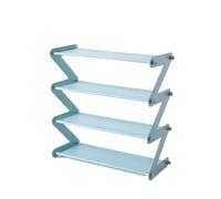 Generico Scarpiera pieghevole for riporre le scarpe sulla soglia della porta, for uso domestico, dormitorio for studenti, semplice, multistrato, salvaspazio(Baby blue)