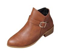 Generico scarponcini donna con pelo Stivali Donna Invernali Moda Pelle Antiscivolo Per E Lacci Sotto Motivo Stampato a Stivali Da Cowboy Punk Stivaletti Da Pioggia Lunghi Con scarpe neve