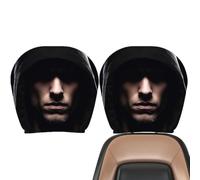Generico Scary Headrest Covers - 2 Piece Spooky Face Machine Washable