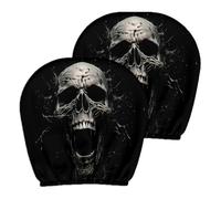 Generico Scary Headrest Covers 2 Piece - Stretchy Skull Halloween