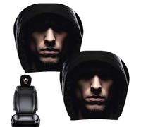 Generico Scary Headrest Covers - Breathable Ghost Face Protectors 2-Piece