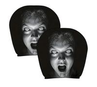Generico Scary Headrest Covers for Cars 2 Pieces Halloween Ghost Face Print