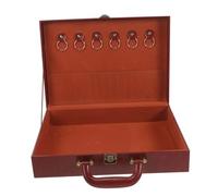 Generico Scatola cassetta delle chiavi cestino cubi scatole di immagazzinaggio con coperchi organizer chiavi key organizer titolare di file supporto per l'archiviazione di file mdf Brown