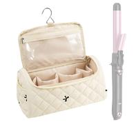 Genérico Scatola da viaggio per pennelli da trucco, per capelli e capelli per viaggi, vacanze, campeggio, attività esterne ed eventi, beige, Vedi la descrizione, Vedere la descrizione