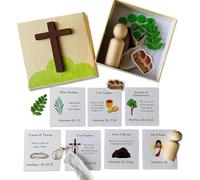 Generico Scatola della Settimana Santa, Include Biglietti di Preghiera, Libro Devozionale, Kit per La Creazione di Una Croce, Perfetto per La Quaresima E Le Celebrazioni Pasquali (1pcs)