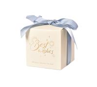 Generico Scatola di caramelle per matrimonio 25/50 pezzi di scatole caramelle for bomboniere, for dolciumi, for imballaggio con nastro, decorazioni for feste compleanno e vacanze(Blue,50pcs)