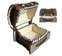 Genérico Scatola di in legno, forziere con supporto per, elegante astuccio per per giochi da tavolo in legno, grande spazio per gli amanti dei giochi da tavolo per famiglie