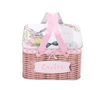 Generico Scatola di Pasqua per Bambini - Porta Cestino Decorativo in Latta, Portatile per Organizer per Caramelle, Contenitore per per Snack Festivi | Riempitivi per cestini per Feste Prima